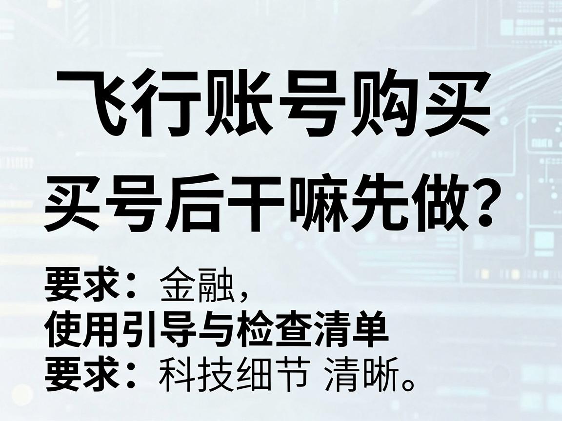 纸飞机账号购买，买号后干嘛先做？使用引导与检查清单