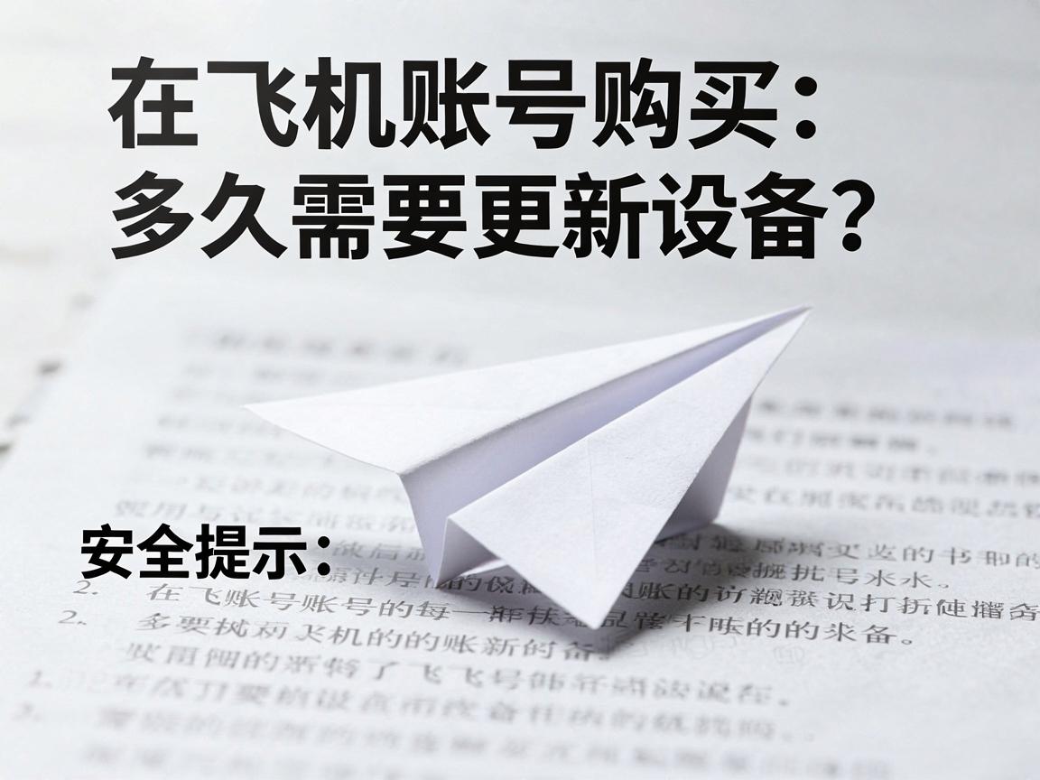 纸飞机账号购买，多久需要更新设备？安全提示与策略