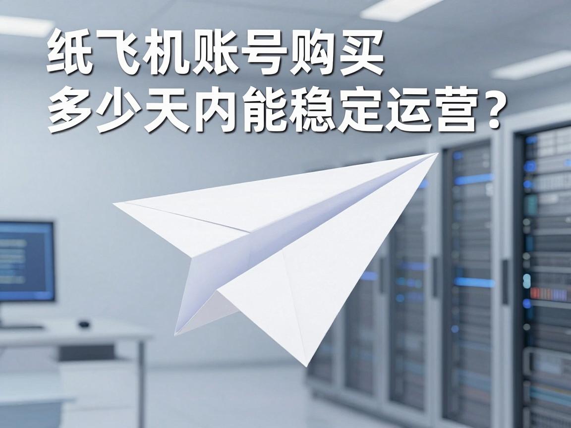 纸飞机账号购买，多少天内能稳定运营？预测与策略