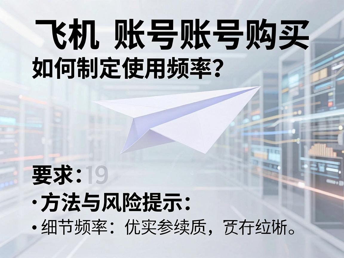 纸飞机账号购买，如何制定使用频率？方法与风险提示