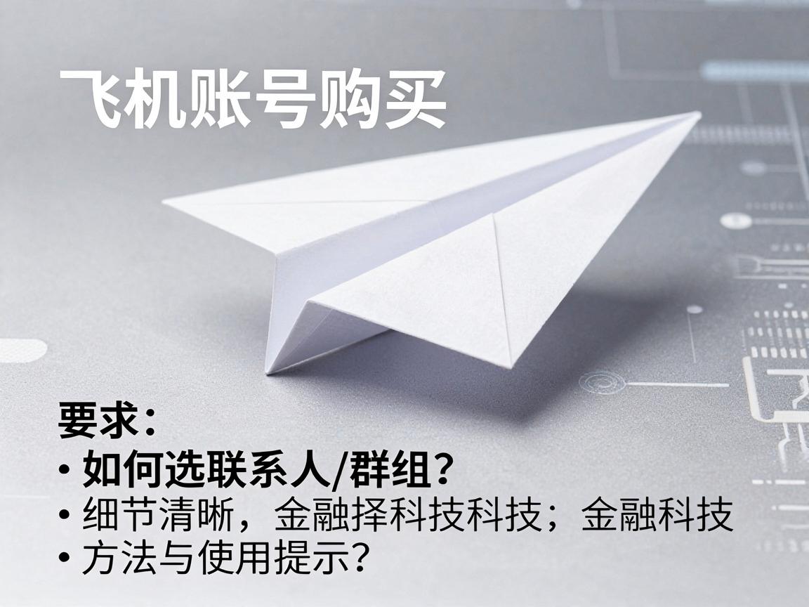 纸飞机账号购买，如何选择联系人/群组？方法与使用提示