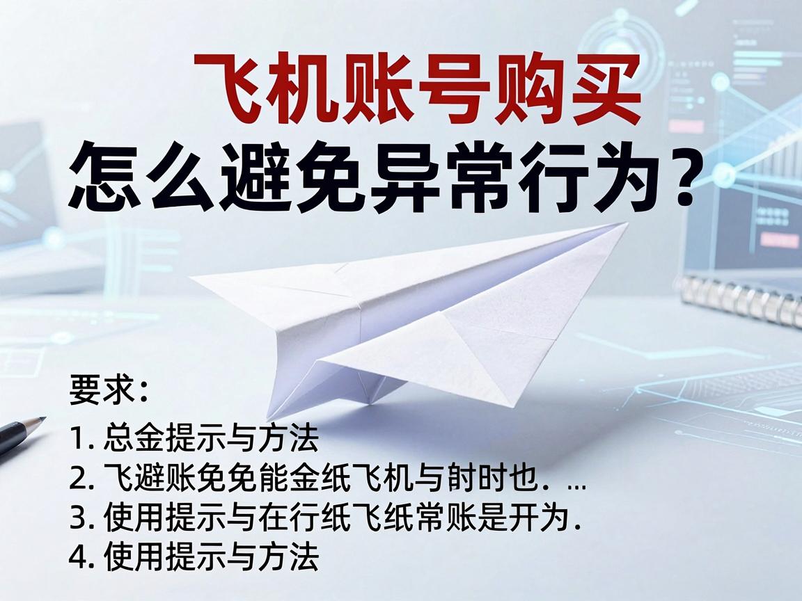 纸飞机账号购买，怎么避免异常行为？使用提示与方法