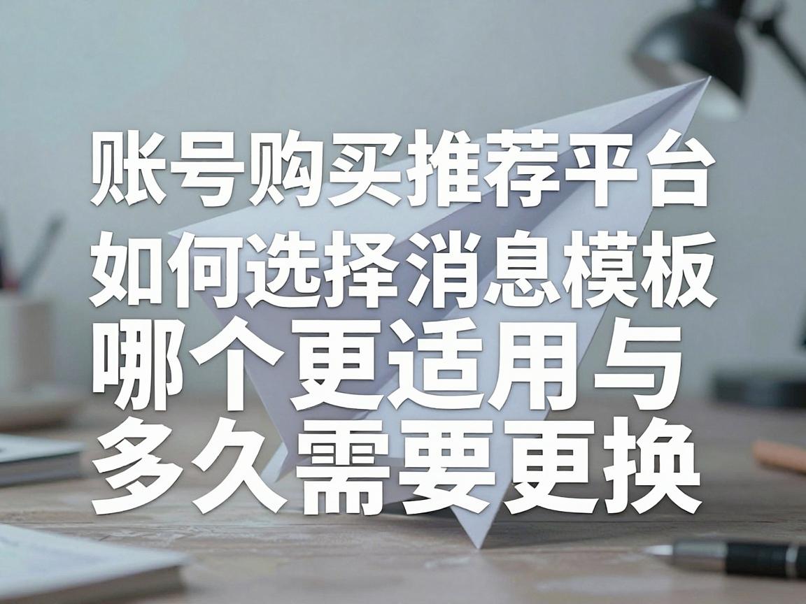 纸飞机账号购买推荐平台如何选择消息模板，哪个更适用与多久需要更换指南