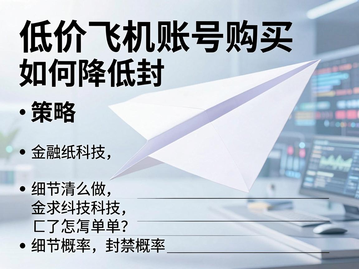 低价纸飞机账号购买如何降低封禁概率，策略清单怎么做