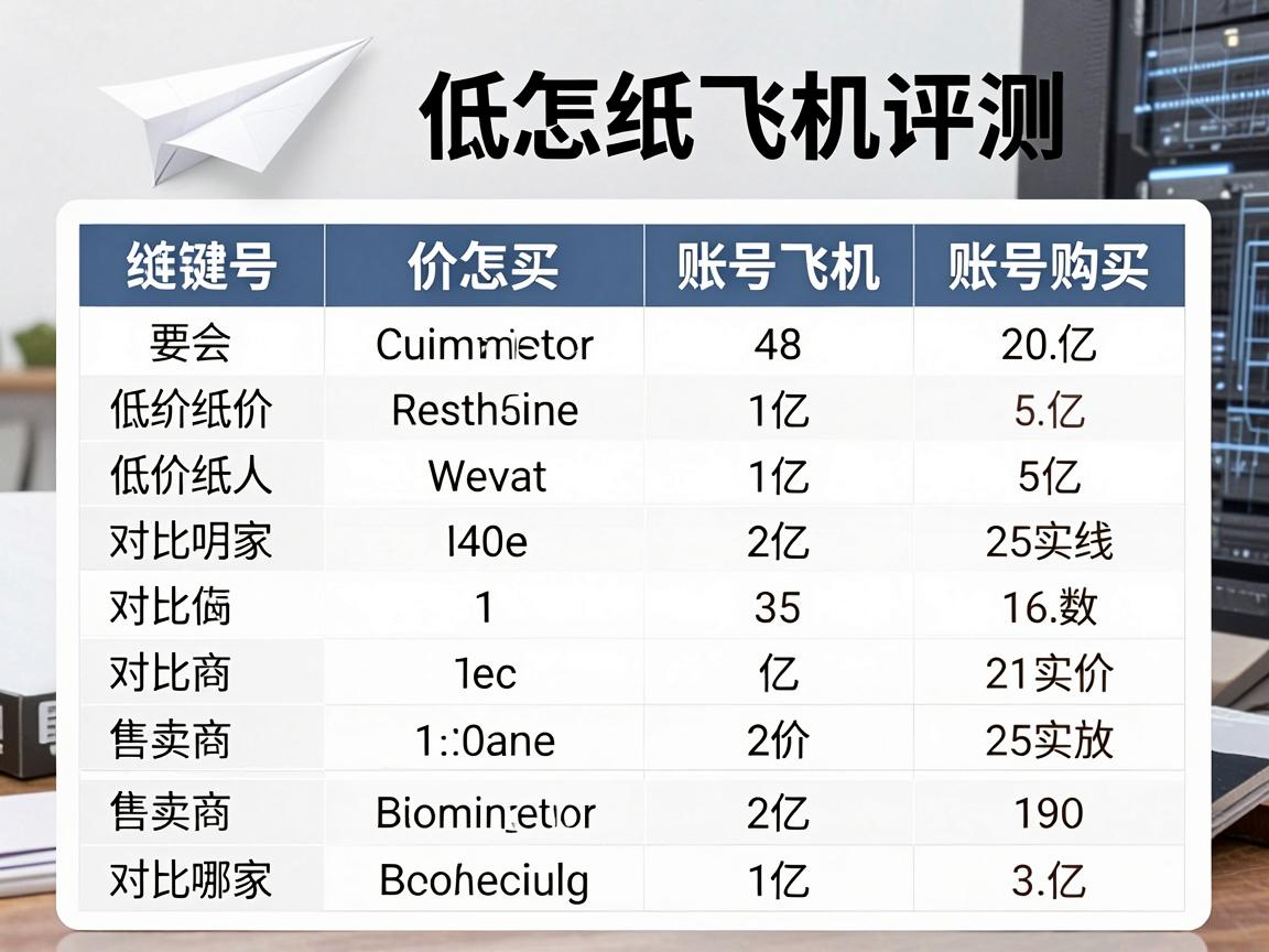 低价纸飞机账号购买对比哪家售卖商，评测怎么做对照表