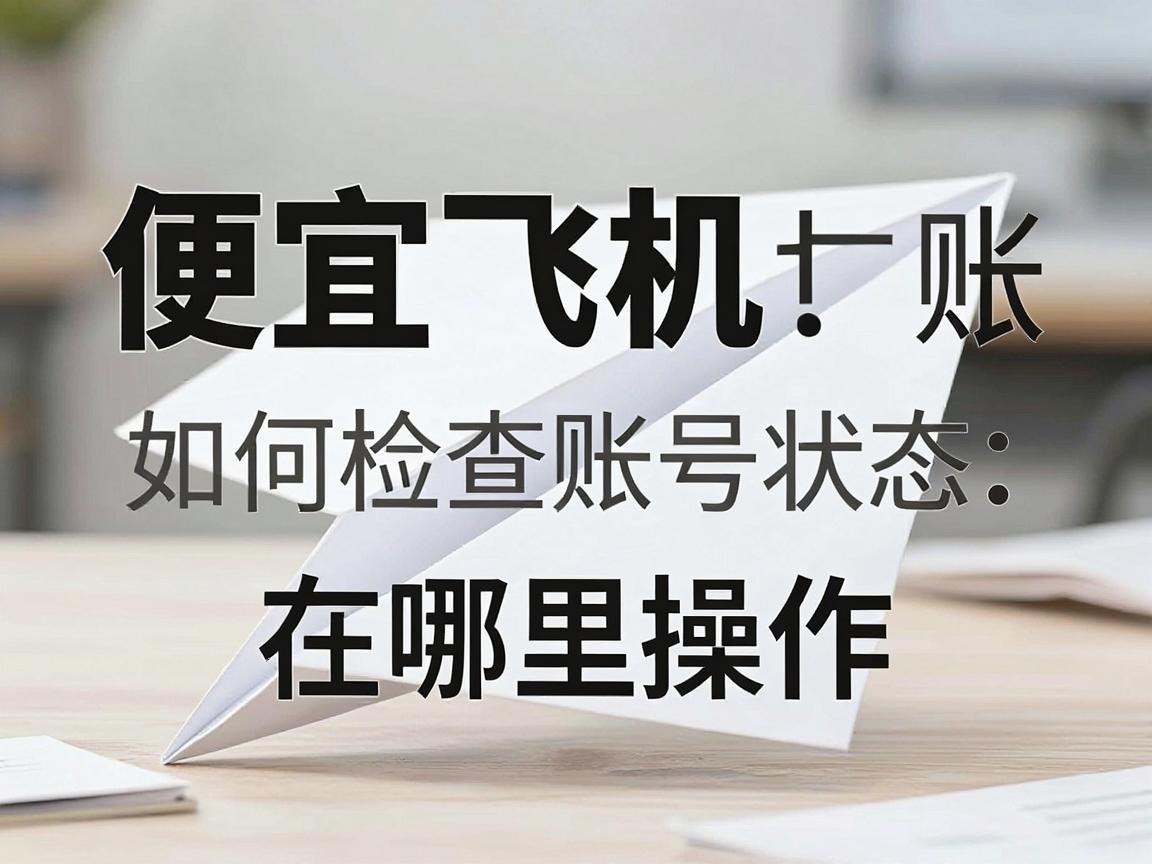 便宜纸飞机账号购买使用引导:如何检查账号状态,在哪里操作
